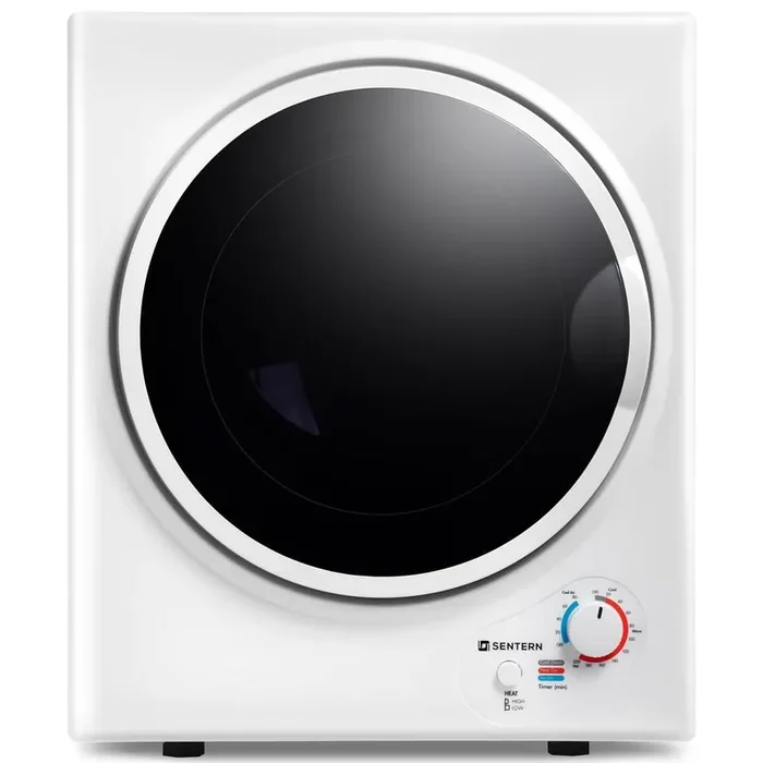 1.5 cu. ft. Vented Front Load Electric Portable Laundry Dryer in White with Easy Knob Control, Wall Mount Kit Included