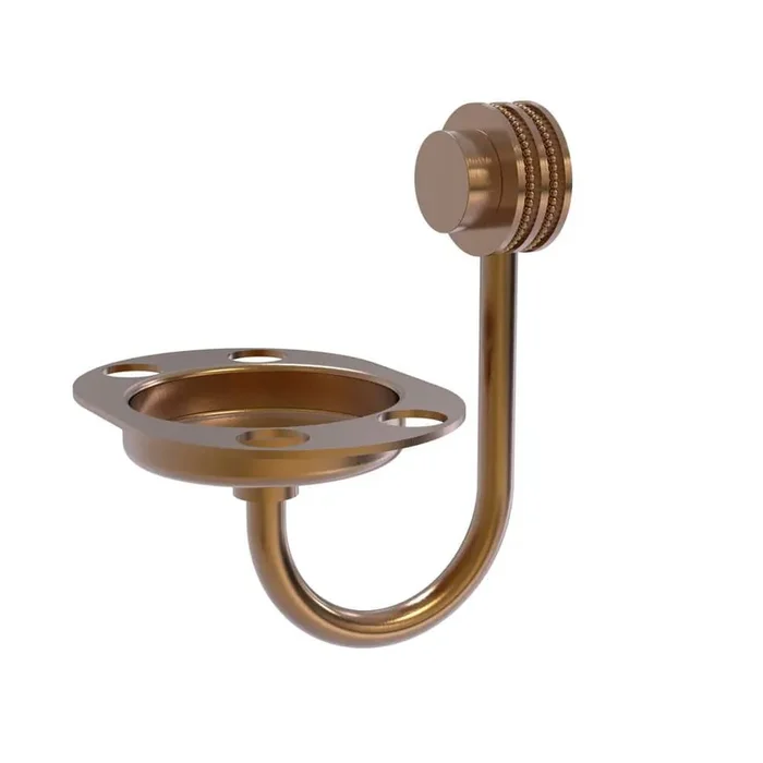 (1 Pack) Venus Collection Tumbler Holder/Toothbrush Holder in Brushed Bronze with Dotted Accents