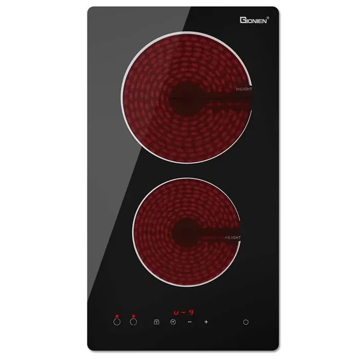 12 in. Built-in Radiant Electric Cooktop in Black with 2 Elements