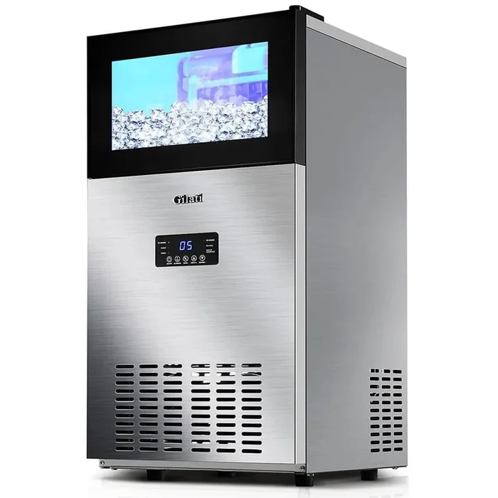 13.78 in. Freestanding in Stainless Steel 66lb/day commercial Ice Maker with 11 Lbs. Storage.