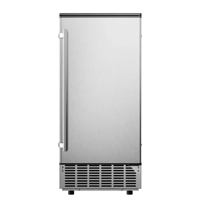 14.96 in. 80 lb./24H Undercounter/Freestanding Full Size Cubes Ice Maker in Sliver, 25 lb. Storage, Auto-Cleaning