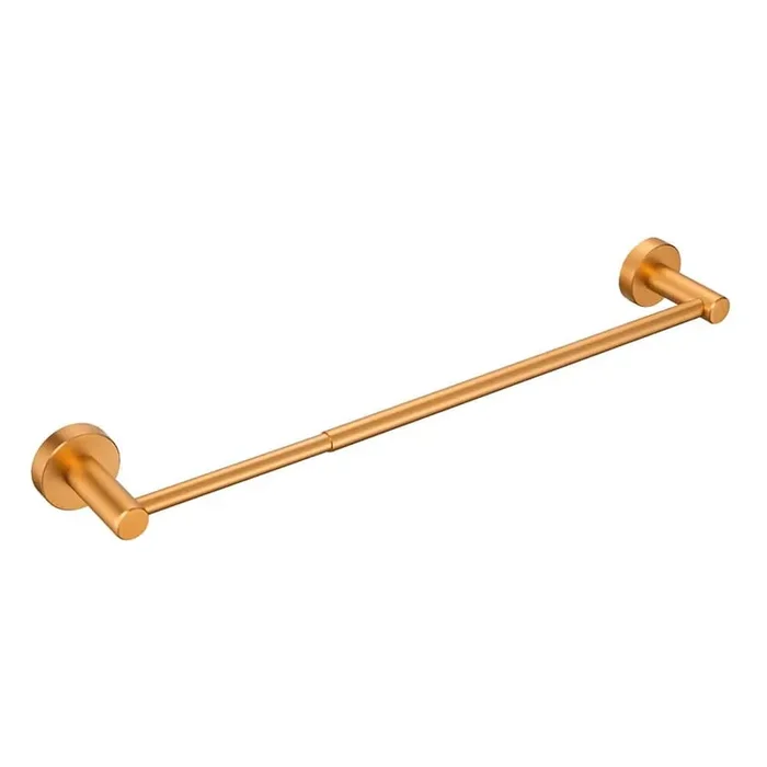 16- 27 in. Wall Mounted Adjustable Expandable Single Towel Bar for Bathroom Kitchen Thicken Space Aluminum in Gold