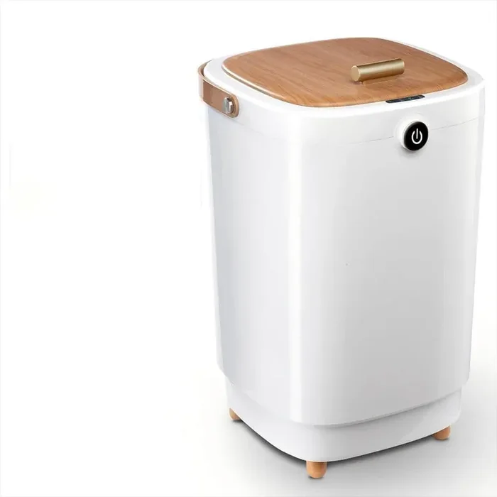 20L Capacity Towel Warmer Bucket in White, Electric Plug-In, 4 Timing Settings, Overheating Protection