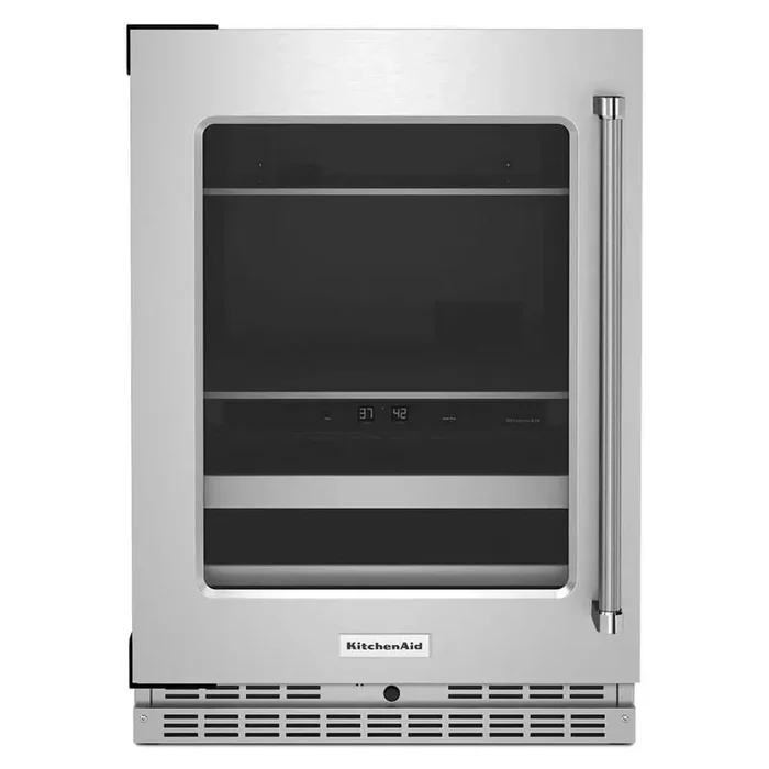 24 in. 14-Bottle Beverage Cooler in Stainless Steel