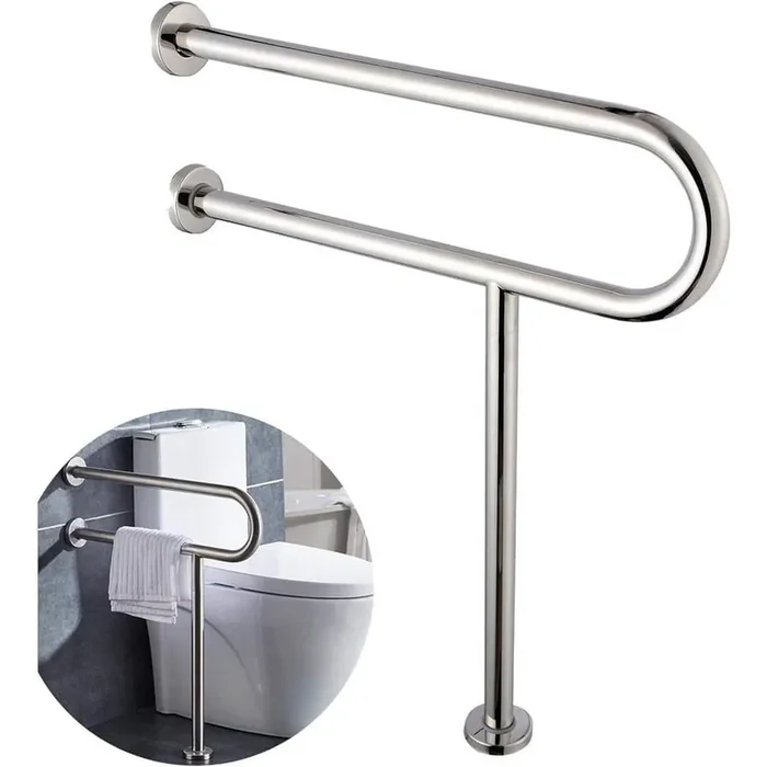 24 in. x 1.25 in. Stainless Steel Non-Slip Grab Bar for Toilet Safety Support with Concealed Screw Installation