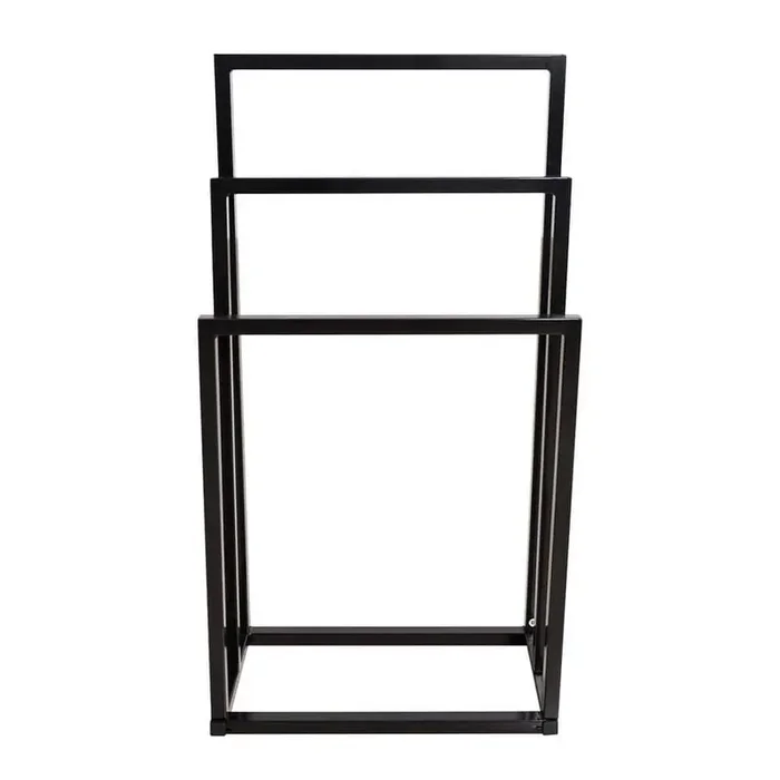3 Tiers Hand Freestanding Towel Rack in Black