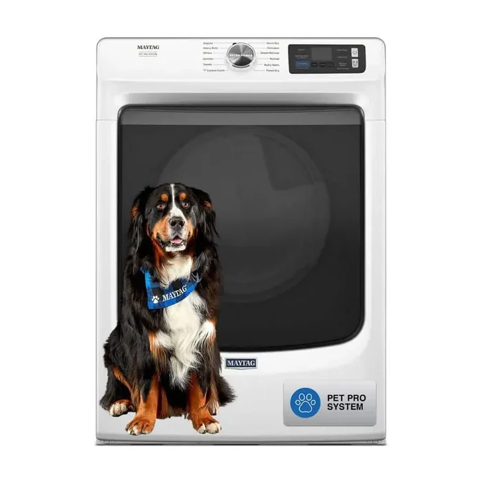 7.4 cu. ft. vented Front Load Gas Dryer in White with Pet Pro Option