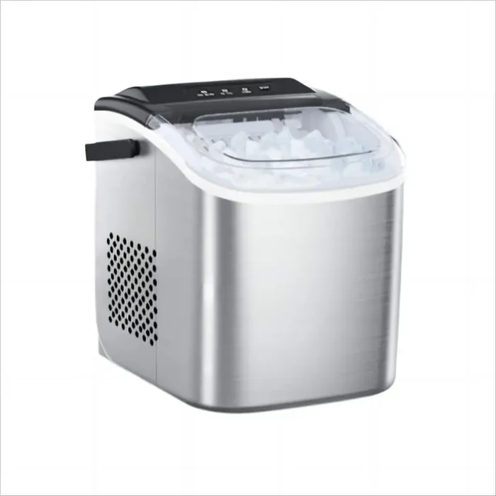 8.66 in. 26 lbs. Countertop or Portable Bullet Ice Maker in Stainless Steel, Black