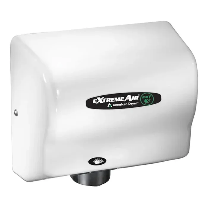 American Dryer eXtremeAir Electric Hand Dryer, Eco-Friendly, High-Speed, Compact, Energy-Efficient – White ABS Cover