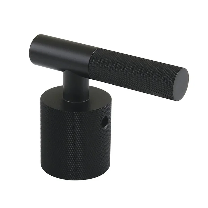 Convergent FSCH8960KNL Brass Knurled Lever Handle, Matte Black