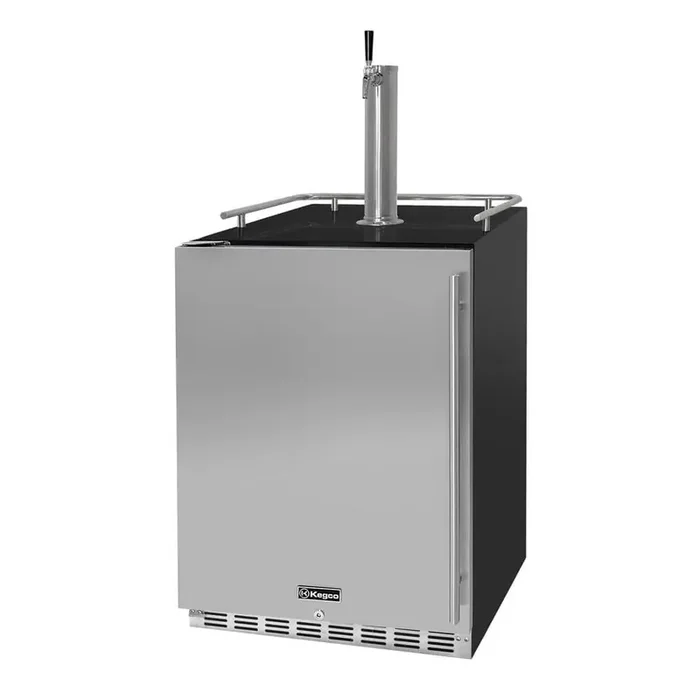 Digital Undercounter Full Size Beer Keg Dispenser with X-CLUSIVE Single Tap Premium Direct Draw Kit and Left Hinge