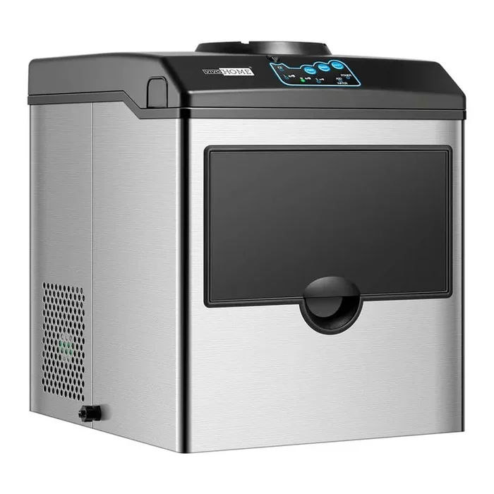 Electric 2 in 1 48 lbs.Freestanding Ice Maker with Water Dispenser Combo Machine in Silver