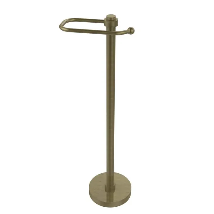 European Style Free Standing Toilet Paper Holder in Antique Brass