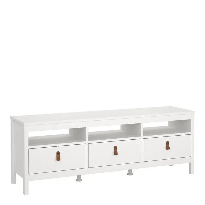 Furniture To Go Barcelona Tv Unit 3 Drawers in White