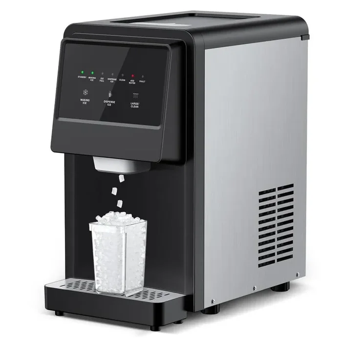 Ice Maker 62 lbs./24-hour Self-Cleaning Countertop Nugget Ice Dispenser with 6 lbs. Ice Storage, Stainless Steel