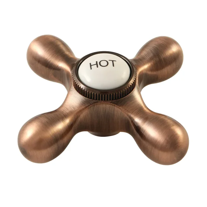 KBH179AXACH Brass Cross Handle (Hot Side), Antique Copper