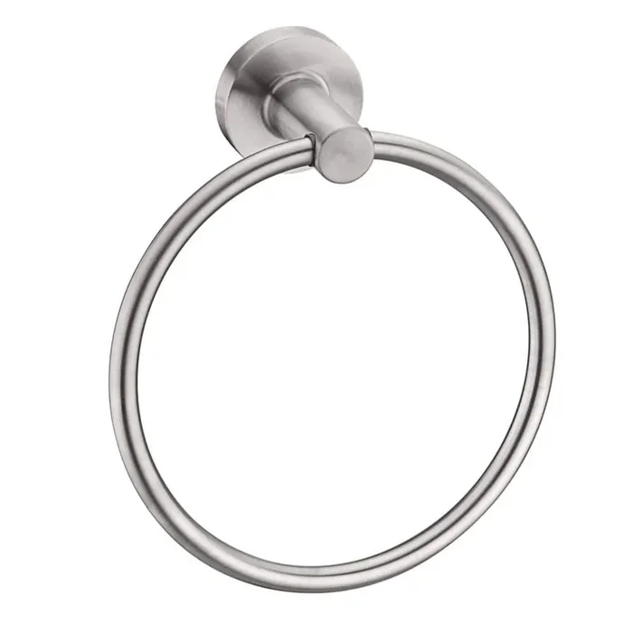 Kree Wall Mounted Towel Ring in Brushed Nickel