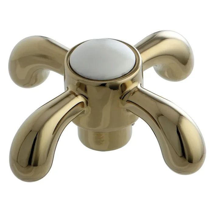 KSH7982TX Metal Cross Handle, Diverter for Tub and Shower Faucet, Polished Brass