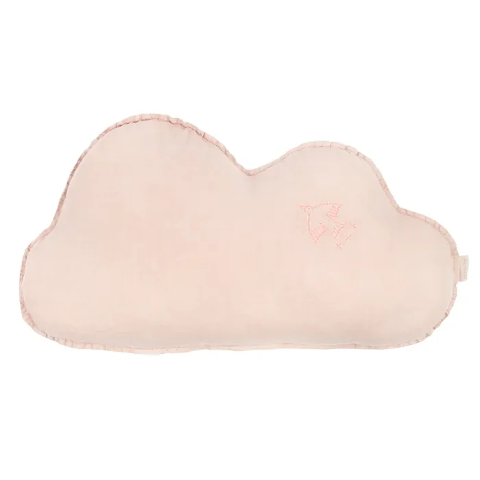 Linen Français Cloud Cushion – Mauve Pink