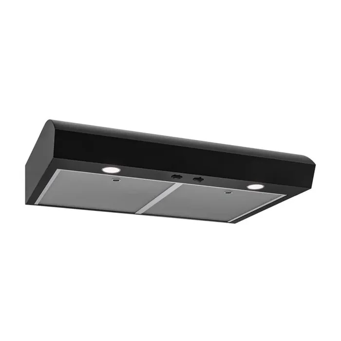 Mantra 30 Inch 350 Maz Blower, 1.5 Sones, Convertible, Under-Cabinet Range Hood, Black, ENERGY STAR