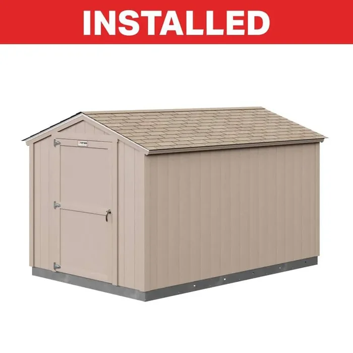 Professionally Installed Tahoe Series Sierra 8 ft. x 12 ft. Primed Wood Storage Shed 6 ft. High Sidewall (96 sq. ft.)