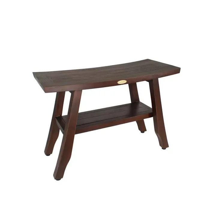 Satori, Teak Shower Bench, Wooden Bench, Bathroom Bench, Teak Shower Stool, Teak Bench Bathroom, in Woodland Brown