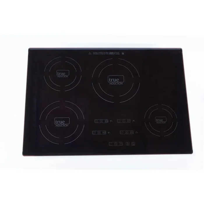 TI-4B 30 in. Built-In 4 Burners Glass-Ceramic Dual Induction and Gas Cooktop in Black 7400W