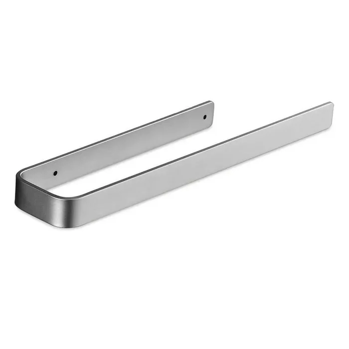 Wall Mounted Towel Ring Gun Grey, Bath Hand Towel Square Ring Thicken Space Aluminum Round Towel Holder for Bathroom