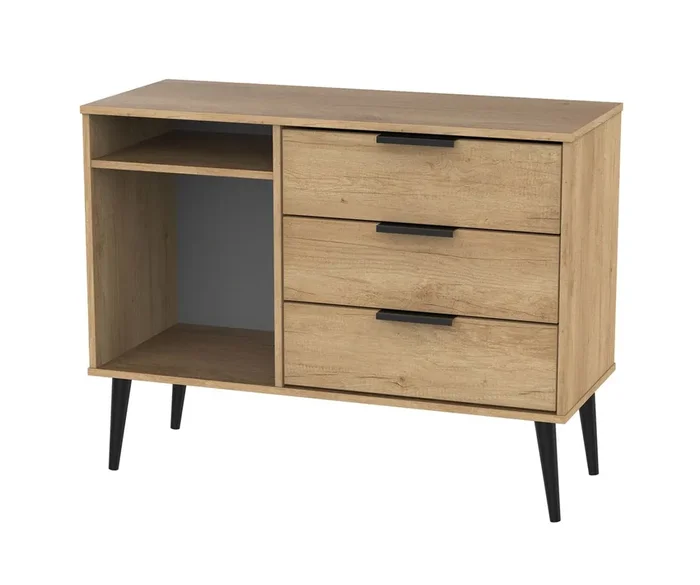 Welcome Furniture Nebraska Oak Hong Kong 3 Drawer TV Cabinet HKB246NBNB